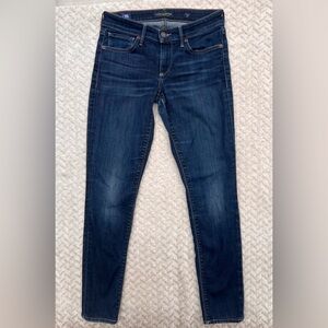 Lucky Brand Dark Blue Indigo Wash Stella Skinny Jeans Size 26 Classic EUC Denim